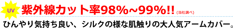 紫外線カット率99%!